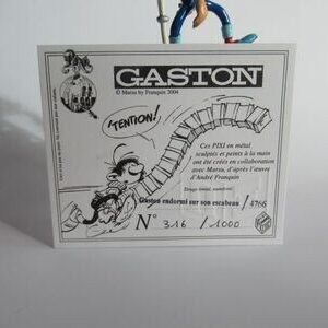 GASTON LAGAFFE-PIXI n°4766-GASTON ENDORMI SUR SON ESCABEAU 1000 ex. – Image 3
